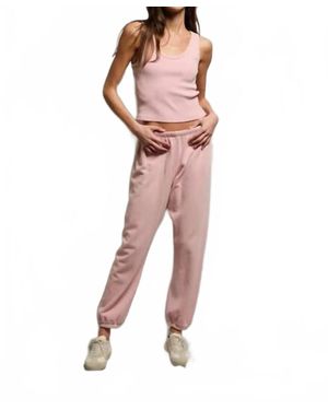 PERFECTWHITETEE Johnny French Terry Jogger Pants - Pink