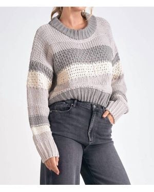 Elan Tanglewood Knit Sweater - Gray