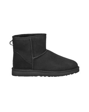 UGG Mini Sheepskin And Suede Boot - Black