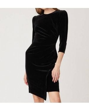 Shoshanna Ralph Stretch Velvet Dress - Black