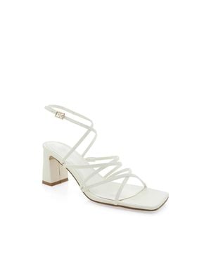 Billini Ilka Strappy Block Heels - White