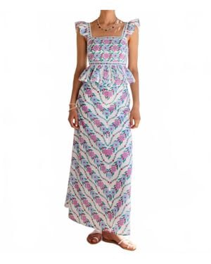 Pink City Prints Kezia Midi Skirt - Purple
