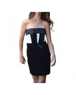 Theme Girl's Leni Velour Big Bow Dress - Blue