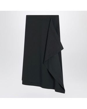 Ami Paris Anthracite Wool Skirt - Black