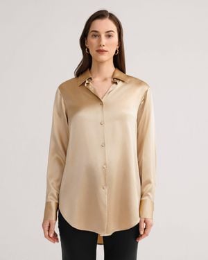 LILYSILK Oversize Style Silk Blouse For - Natural