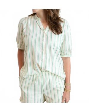 Ichi Jovil Stripe Top - Green