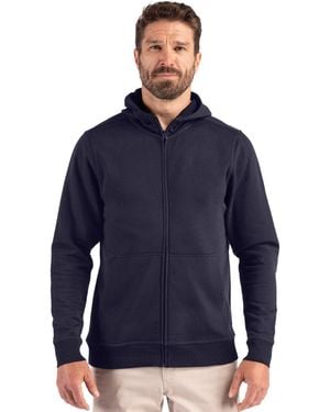 Clique Drive Recycled Full Zip Hooded Sweatshirt - Blue
