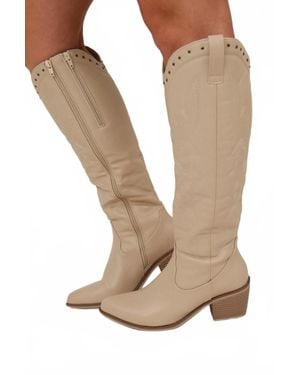 Olem High Range Wide-Calf Boots - Natural