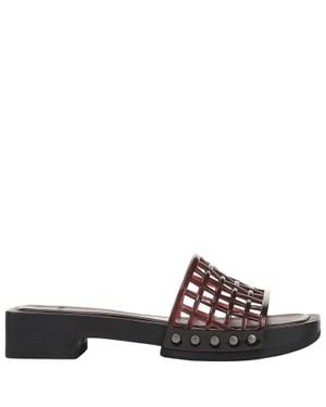 Vince Mesh Sandals With Side Studs - Brown