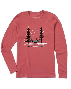 Life Is Good. Crusher Life Is Snow Good Hammock Tee - Pink