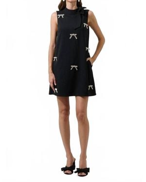 Sugarlips Bow Shift Mini Dress - Black