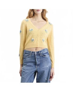 RIXO London Merinda Cardigan - Blue