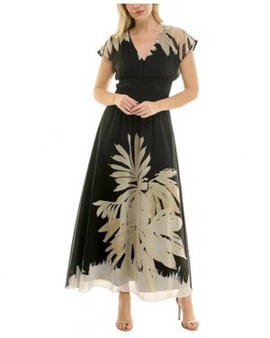 Taylor V-Neck Fully Lined Dress - Multicolor