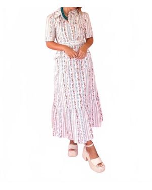 Karlie French Floral Pocket Maxi Dress - Pink