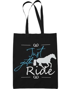 Muddy Carrots Cotton Canvas Tote Bag - Black