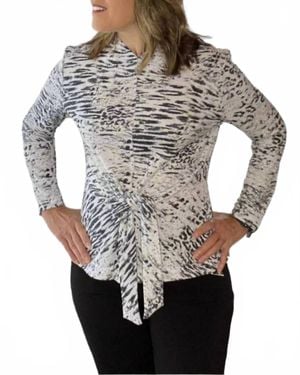 Clara Sunwoo Animal Print Sweater - Gray