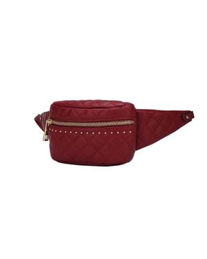 MKF Camilla Quilted Belt Waist Bag By Mia K - Red