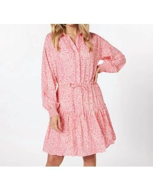 EsQualo Vonda Vibrant Vacay Dress - Pink