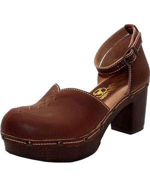 Sbicca Donerail Stitch Block Heel - Brown
