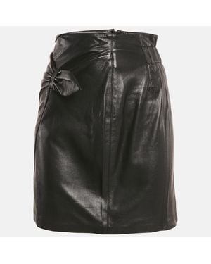 Nanushka Faux Leather Mini Skirt - Black