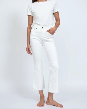 ASKK NY Geek Crop Flared Leg Pants - White