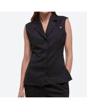 Helmut Lang Jacquard Satin Vest - Black