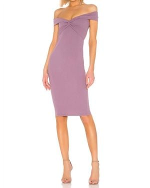 Nookie Dolly Midi Off Shoulder Dress - Purple