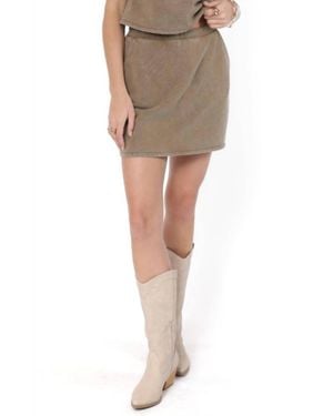 Sadie & Sage Little Games Terry Knit Skirt - Natural