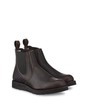 Red Wing Wing Classic 3191 Boots Dark Leather Pull On Ankle Chelsea - Black