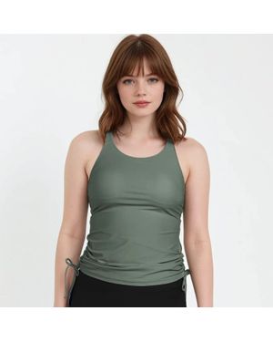 Calypsa Maya Maya Tankini Swim Top With Removable Cups - Green