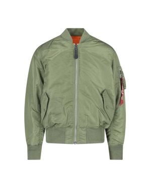 Alpha Industries Nylon Reversible Ma-1 Jacket - Green