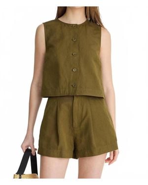 Apiece Apart Godet Tank Top - Green