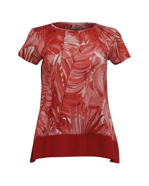 Ferragamo Tropical-Print T-Shirt - Red