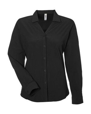 CORE365 Ultra Uvp Long Sleeve Marina Shirt - Black