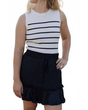 She + Sky Avery Mini Skirt - Blue