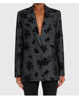 Amanda Uprichard Grady Denim Blazer - Black