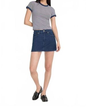 GOOD AMERICAN Baby Ringer Tee - Blue