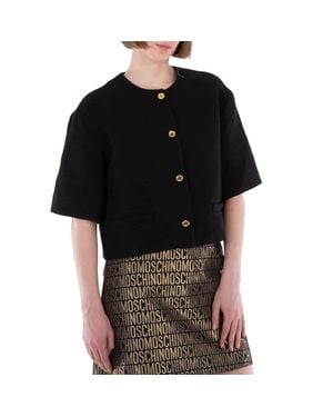 Moschino Short-Sleeve Cropped Jacket - Black