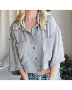 Bucketlist Faye Blouse - Gray