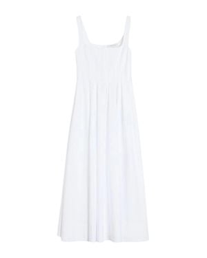 Sportmax Giro Square-Neck A-Line Maxi Dress - White
