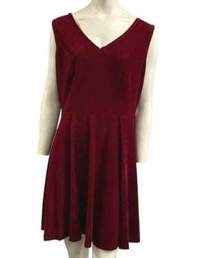 Blue Leopard Mini Dress - Red