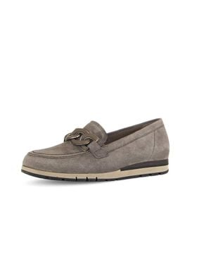 Gabor Slip On Suede Shoe - Gray