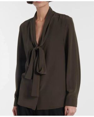 Nili Lotan Angelique Silk Blouse - Black