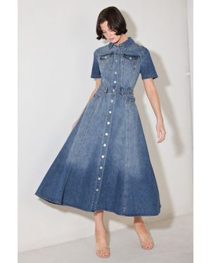 TRUEDAMES Bluebird Promenade Denim Midi Dress