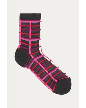 Stine Goya Iggy Tartan Socks - Pink