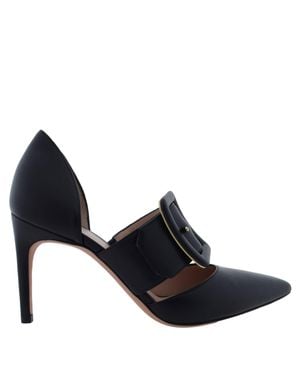 Bally Jessye 85 Buckle Leather Pumps - Black