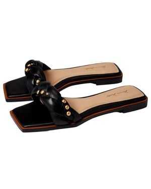 Massimo Matteo Calista Studded Slide Mm-441006-001 - Black