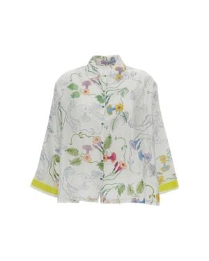 Injiri William Silk Shirt - White