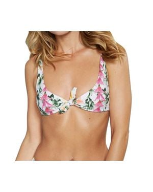 Stone Fox Hana Tie Front Bikini Top - Black