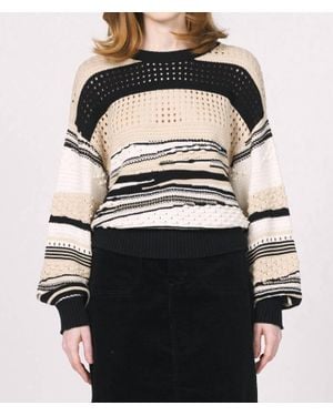 Another Love Maryn Open Weave Sweater - Black